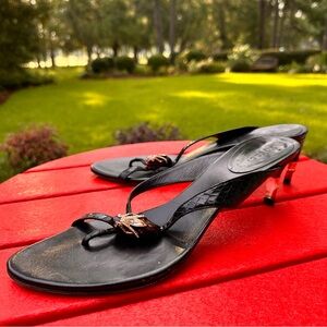 Tom Ford for Gucci Vintage Kitten Snake Head Heels Sandals Sz 10B